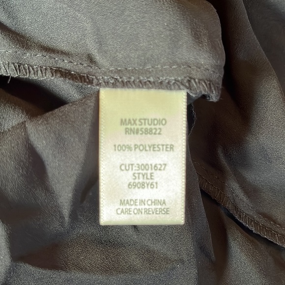 MAX STUDIO Size XL Dark Floral Romantic Dress Pintuck Floral Overlay $138 NEW - Picture 13 of 16